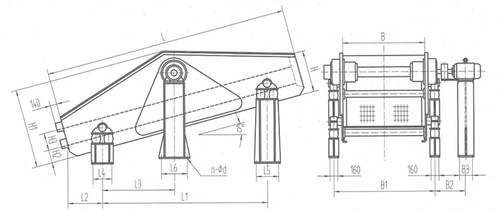 YK圓振動(dòng)篩安裝簡圖 YK圓振動(dòng)篩安裝簡圖-河南振江機(jī)械